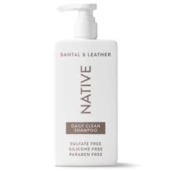 Native Santal & Leather Shampoo - 16.5oz: For All Hair Types, Basic Cleansing, Paraben-Free, Liquid Form