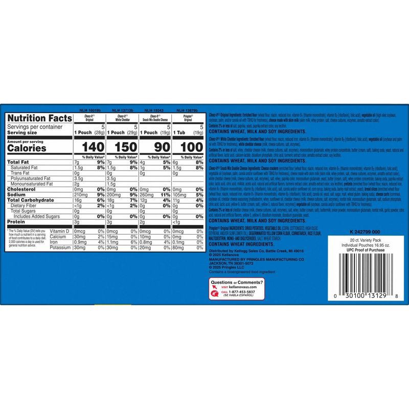 slide 2 of 13, Cheez-It Crackers Flavor Mix Snack Variety Pack - 16.95oz/20ct, 16.95 oz, 20 ct