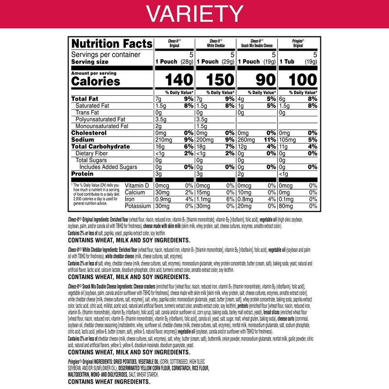 slide 7 of 13, Cheez-It Crackers Flavor Mix Snack Variety Pack - 16.95oz/20ct, 16.95 oz, 20 ct