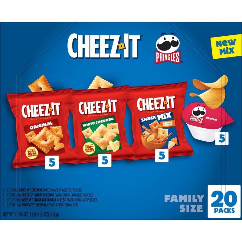 slide 8 of 13, Cheez-It Crackers Flavor Mix Snack Variety Pack - 16.95oz/20ct, 16.95 oz, 20 ct