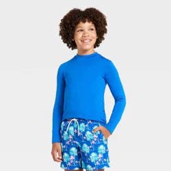 Boys' Rash Guard Tops - Cat & Jack™ Blue M