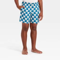 Boys' Swim Trunks - Cat & Jack™ Blue/Cream L