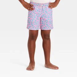 Boys' Shark Printed Swim Trunks - Cat & Jack™ Pink S