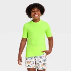 Boys' Rash Guard Tops - Cat & Jack™ Lime L