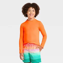 Boys' Rash Guard Tops - Cat & Jack™ Orange XS