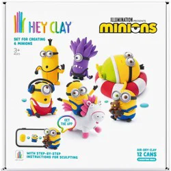 HEY CLAY 6ct Minions Modeling Air-Dry Clay