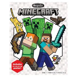 Crayola 28 Pages and Poster Minecraft Coloring Book 10"x8"
