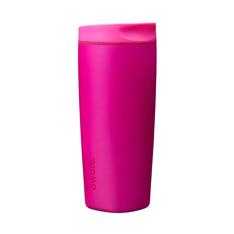 slide 1 of 6, Owala 20fl oz Stainless Steel SmoothSip Slider Coffee Tumbler - Read My Lips, 20 fl oz