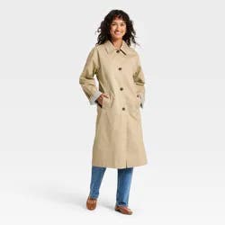 Women's Twill Trench Coat - Universal Thread™ Tan S