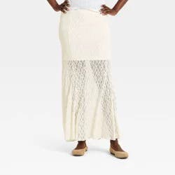 Women's Western Lace Maxi Skirt - Universal Thread™ Cream S