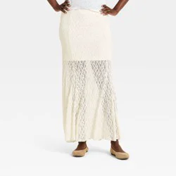 Women's Western Lace Maxi Skirt - Universal Thread™ Cream L