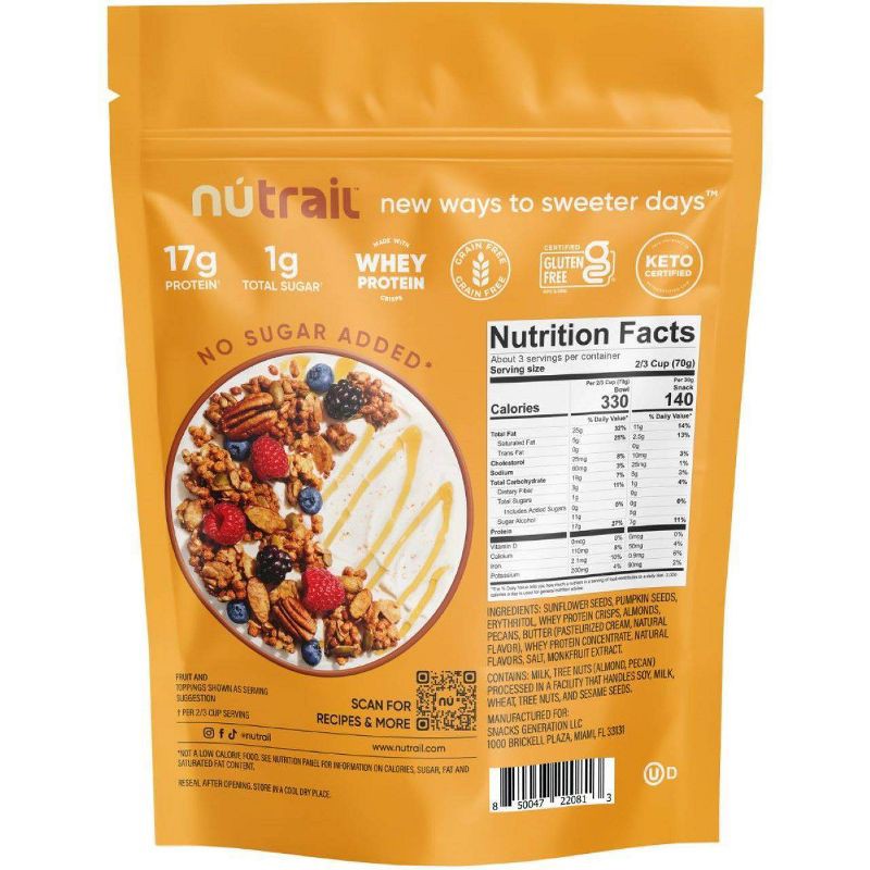 slide 2 of 5, NuTrail Honey Nut Protein Granola - 8oz, 8 oz