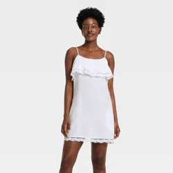 Women's Sleeveless Western Mini Sundress - Universal Thread™ White S