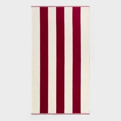 40"x72" Vertical Wide Cabana Striped Oversized Beach Towel Berry - Threshold™