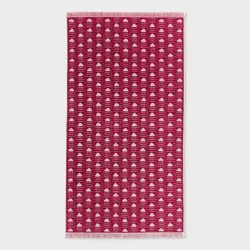 40"x72" Ikat Terry Oversized Beach Towel with Fringes Pink - Threshold™