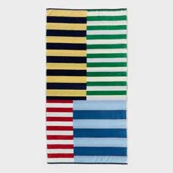 36"x72" Nautical Striped Oversized Beach Towel Multi - Room Essentials™