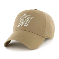 MLB Miami Marlins Khaki Clean Up Hat