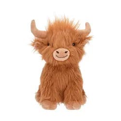 Multipet 8" Highland Cow Interactive Plush Dog Toy