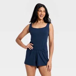 Women's Ribbed Cooling Jersey Tank Top - Auden™ Navy XS