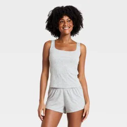 Women's Ribbed Cooling Jersey Tank Top - Auden™ Heather Gray L