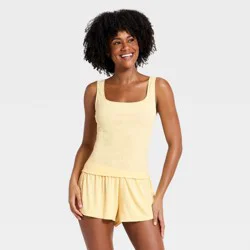 Women's Ribbed Cooling Jersey Tank Top - Auden™ Yellow M