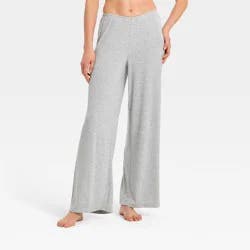 Women's Ribbed Cooling Jersey Pajama Pants - Auden™ Heather Gray M