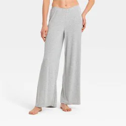 Women's Ribbed Cooling Jersey Pajama Pants - Auden™ Heather Gray L