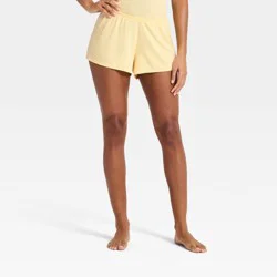 Women's Ribbed Cooling Jersey Pajama Shorts - Auden™ Yellow XXL