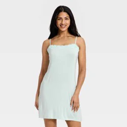 Women's Lace Cloud Knit Chemise - Auden™ Light Mint S