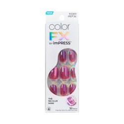 imPRESS Press-On Manicure KISS Nails imPRESS ColorFX Press-On Fake Nails - Short Oval - Around You - 33ct