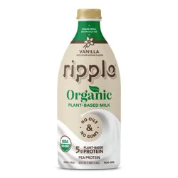 Ripple Organic Dairy-Free Vanilla Milk - 48oz