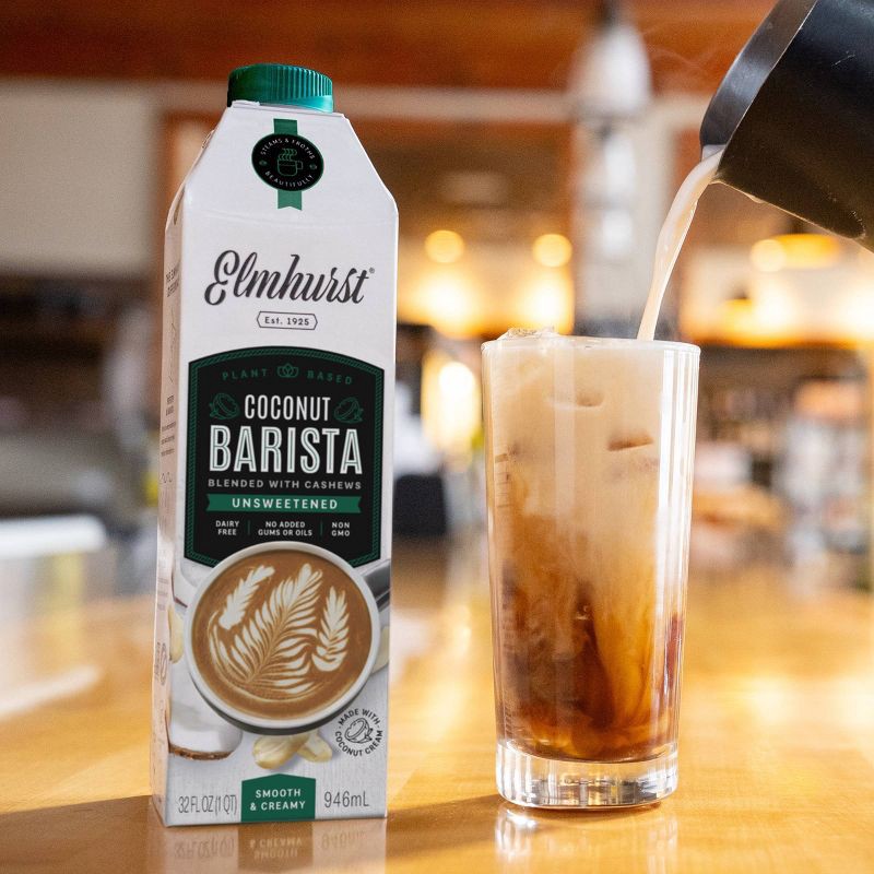 slide 2 of 4, Elmhurst Unsweetened Coconut Coffee Creamer - 32 fl oz, 32 fl oz