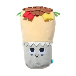 BARK Burrito Dog Toy - Benny Bean Burrito: Squeaks, Crinkles, Snuffle Mat, Chewable