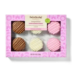 Neapolitan Dipped Sandwich Cookies - 4.44oz/6ct - Favorite Day™