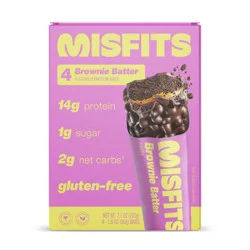 Misfits Health Plant Based Brownie Batter Protein Bars - 7.10oz/4pk