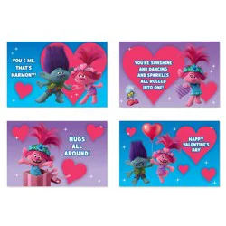 Dreamworks 10ct Valentine's Day Mini Cards Trolls