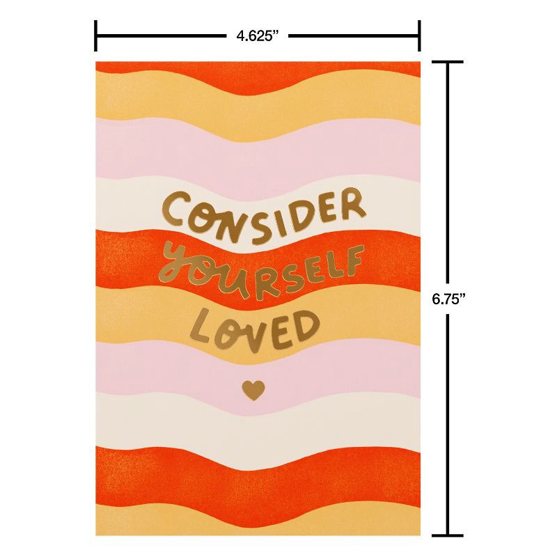 slide 4 of 6, American Greetings Valentine's Day Cards Consider Yourself Loved Stripe, 1 ct