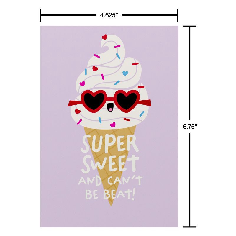 slide 5 of 6, American Greetings Valentine's Day Card for Kids, Super Sweet Ice Cream, Includes Envelope, 1 ct