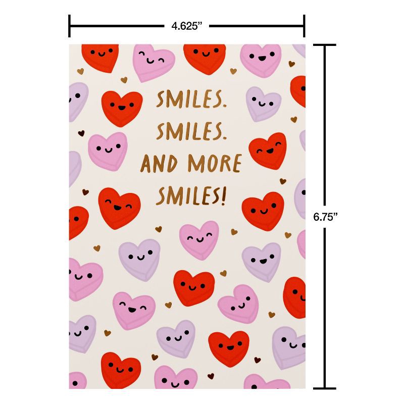 slide 5 of 6, American Greetings Valentine's Day Cards Hearts with Faces Pattern, 1 ct