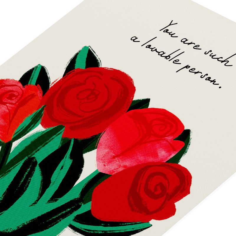 slide 5 of 6, American Greetings Valentine's Day Card for Anyone, Lovable Person Red Roses, Includes Envelope, 1 ct