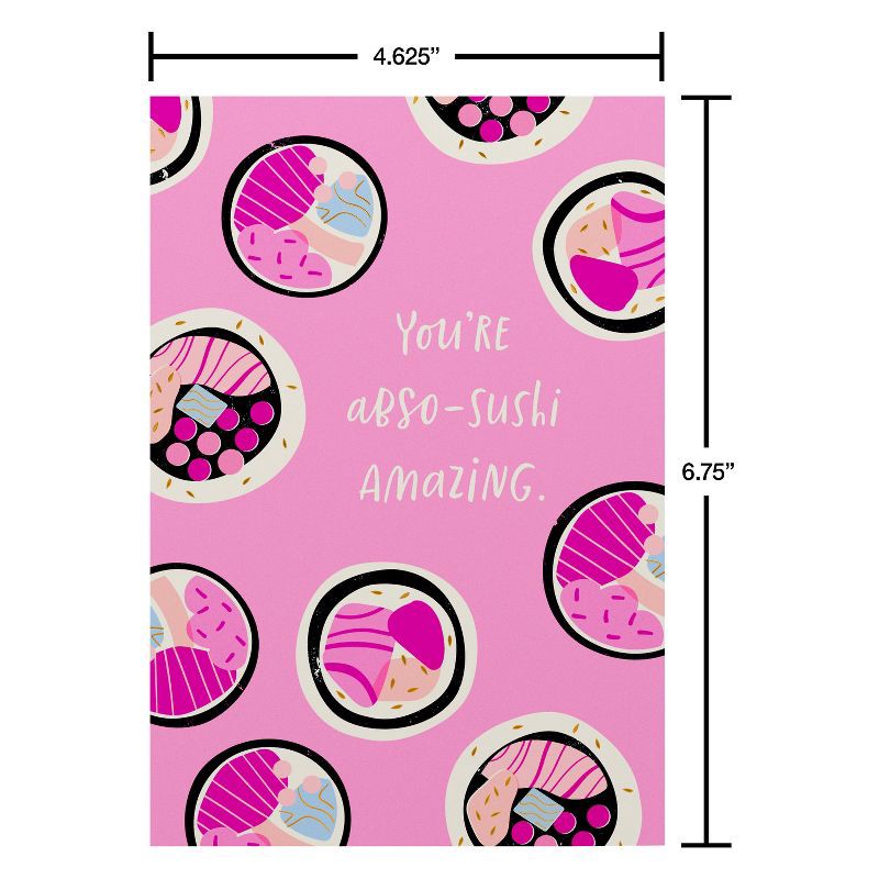 slide 5 of 6, American Greetings Valentine's Day Cards Sushi Rolls, 1 ct