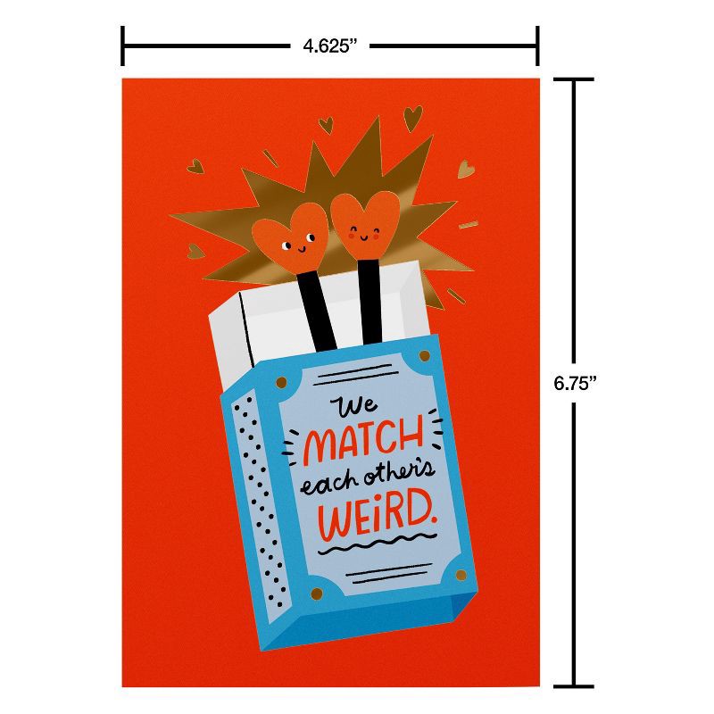 slide 5 of 6, American Greetings Valentine's Day Cards Cute Matches, 1 ct
