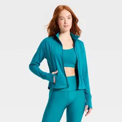 Women's Dynamic Flex Full Zip Jacket - All In Motion™ Teal Blue L