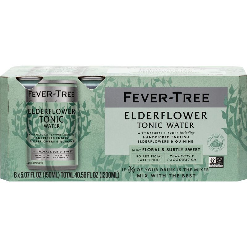 slide 2 of 3, Fever-Tree Elderflower Tonic Water - 8pk/150ml Cans, 8 ct; 150 ml