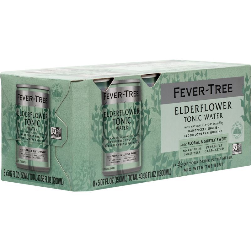slide 1 of 3, Fever-Tree Elderflower Tonic Water - 8pk/150ml Cans, 8 ct; 150 ml