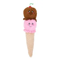 ZippyPaws Ice Cream Jigglerz Dog Toy: Large, 20.39" Length, Fetch Activity