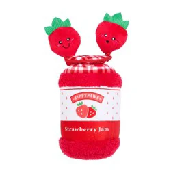 ZippyPaws Strawberry Jam Bungee Burrow Plush Dog Toy: Large, 13 Inch, 0.23 lbs