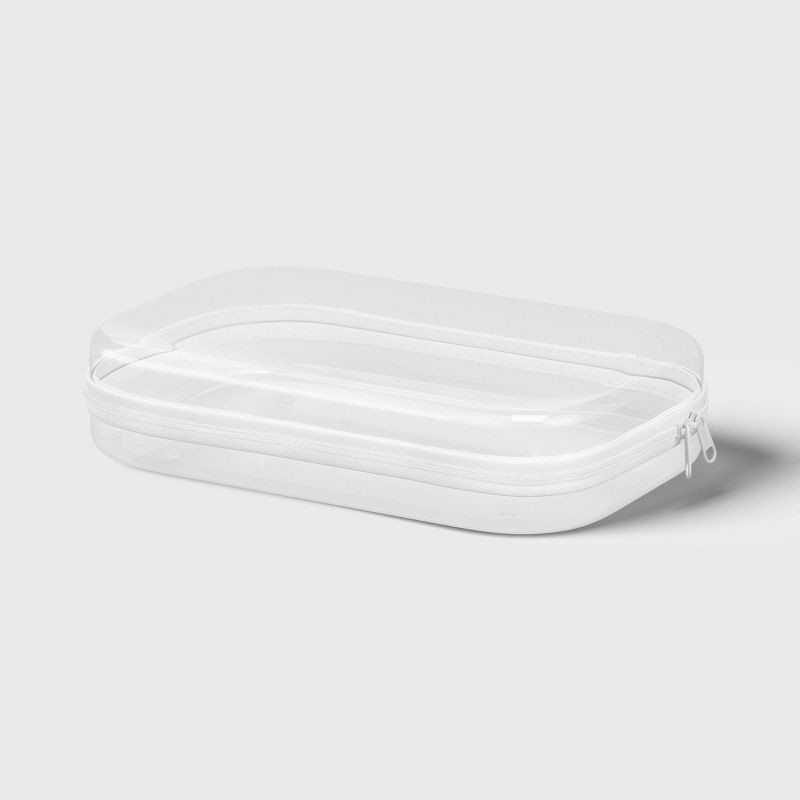 slide 1 of 6, Large Hard Sided Case Clear - up&up™, 1 ct