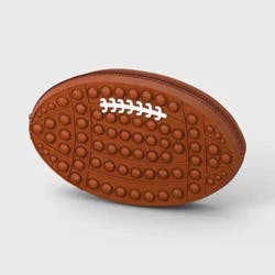 Single Zip Football Silicone Bubble Pop Penicl Pouch Brown - up&up™