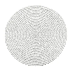Room & Retreat Braided Round Placemat Titanium